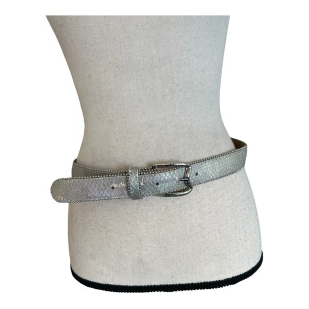 Motion East Vintage Silver Gold Metallic Fashion Belt Size M